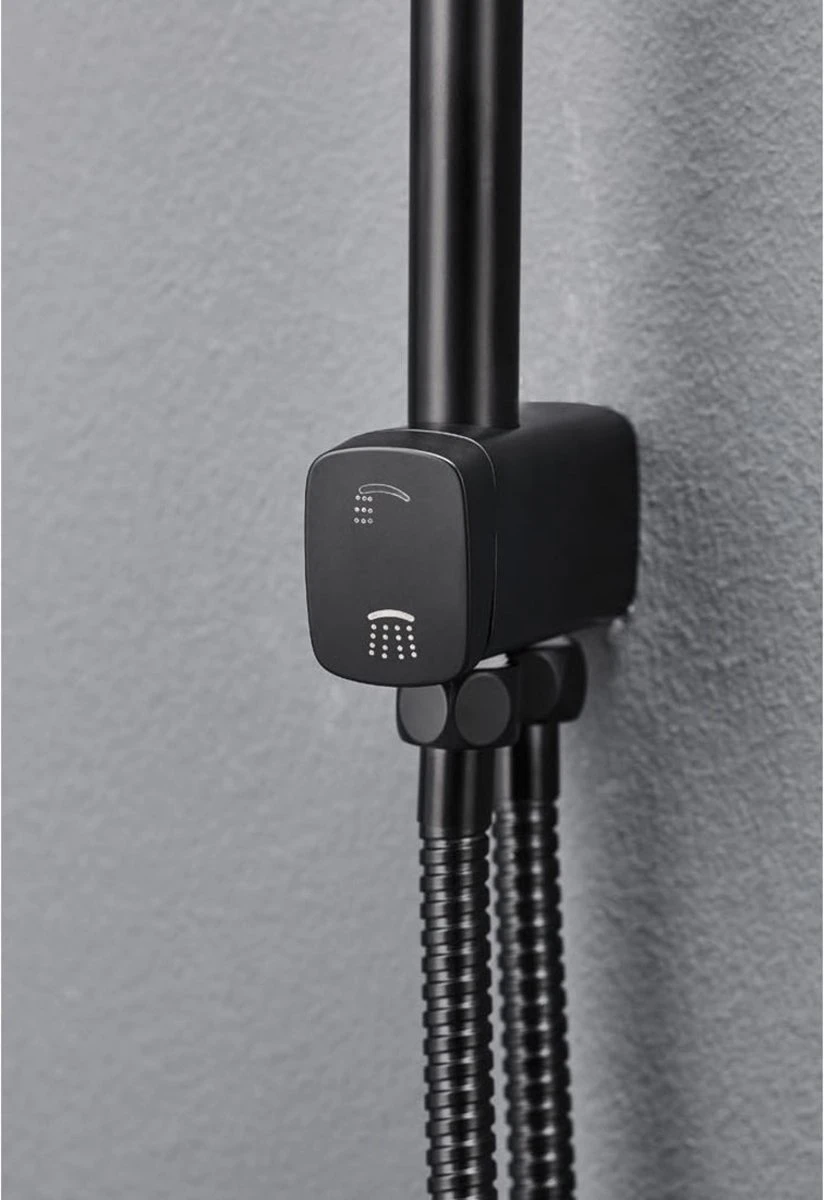 Livarno Home Regendouche Set Zwart 80-120cm Hoogte Verstelbaar 3 Livarno Home Regendouche Set Zwart 80-120cm Hoogte Verstelbaar - Afbeelding 3