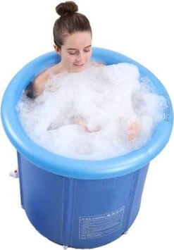 OpblaasbaarDirect | Opblaasbaar Bad - 1 Persoons Balkonbad - IJsbad / Tub Met Afvoerslang En Opblaasbare Rand - Met Comfortable Zitting - 75x80cm - Ijschallenge -Merkloos Verkoop 835x1200 5