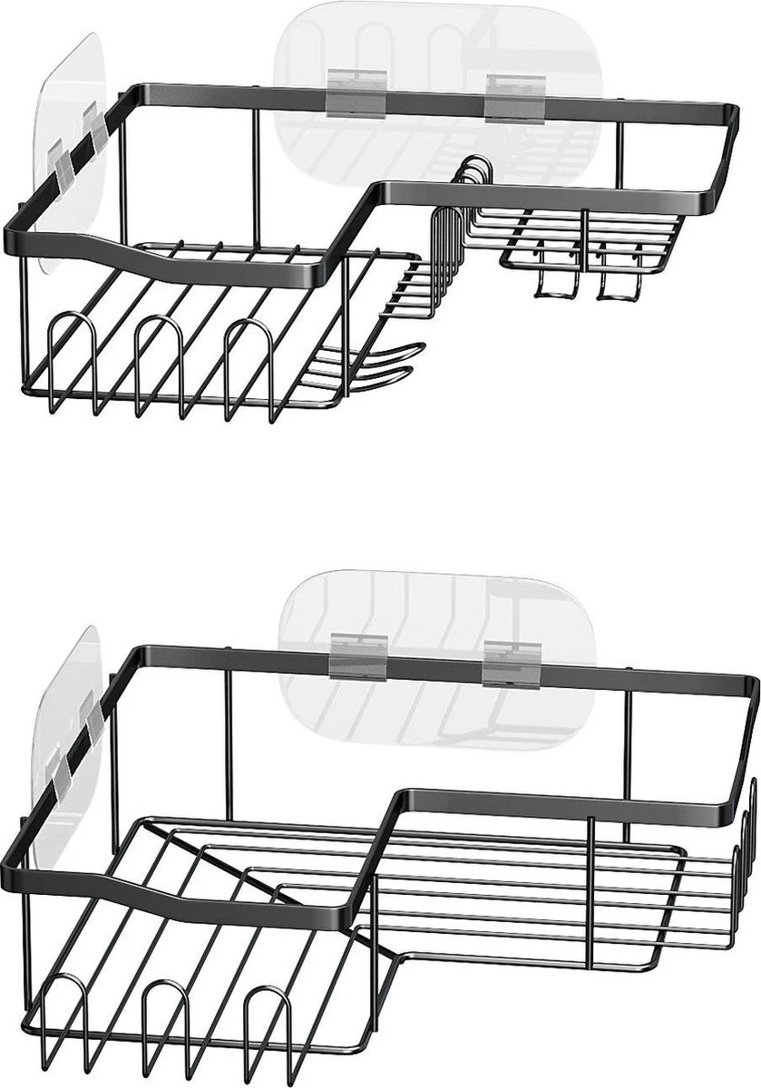 STRICX Doucherekhoek 2 Laags Zwart - Zonder Boren - Zelfklevend Doucherek - Doucherek - Doucherek Voor Badkamer/ Keuken - Doucherek Met Plakstrip - Keukenrek Met Plakstrip - Badrek Douche – Doucherek Hoekvorm - Badkamerrek Douchemandje 10 STRICX Doucherekhoek 2 Laags Zwart - Zonder Boren - Zelfklevend Doucherek - Doucherek - Doucherek Voor Badkamer/ Keuken - Doucherek Met Plakstrip - Keukenrek Met Plakstrip - Badrek Douche – Doucherek Hoekvorm - Badkamerrek Douchemandje - Afbeelding 10