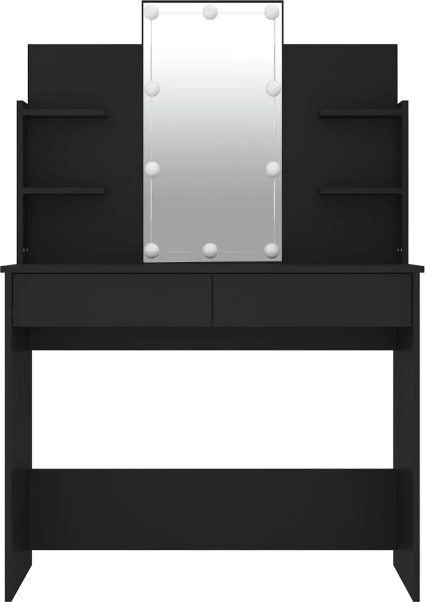 VidaXL Kaptafel Met LED-verlichting 96x40x142 Cm Zwart 4 VidaXL Kaptafel Met LED-verlichting 96x40x142 Cm Zwart - Afbeelding 4