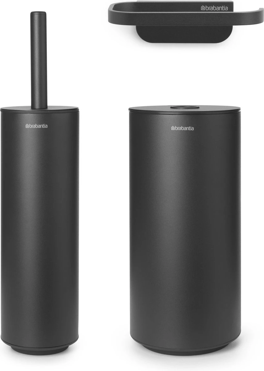 Brabantia MindSet Toiletaccessoires Set Van 3 - Mineral Infinite Grey 1 Brabantia MindSet Toiletaccessoires Set Van 3 - Mineral Infinite Grey