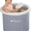 HBKS Zitbad - Bath Bucket - Ice Bath - Dompelbad - Voor Volwassenen En Kinderen - Inclusief Tas - Ijsbad Wim Hof Methode - Inclusief Ijsbad Ebook - Grijs