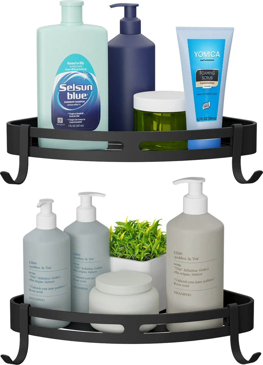 Merkloos Doucherek Zonder Boren – Doucherek – Badkamerrek – Zwart RVS – Zonder Boren – IP68 Waterdicht – 8KG Draagkracht – 2 Stuks 1 Merkloos Doucherek Zonder Boren – Doucherek – Badkamerrek – Zwart RVS – Zonder Boren – IP68 Waterdicht – 8KG Draagkracht – 2 Stuks