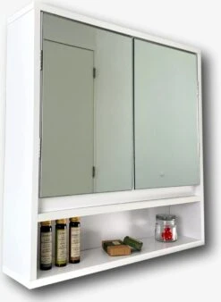 Spiegelkast - Spiegelkast Badkamer - Spiegel - Badkamerkast - Wit - B56 X D13 X H58 Cm -Merkloos Verkoop 876x1200 1