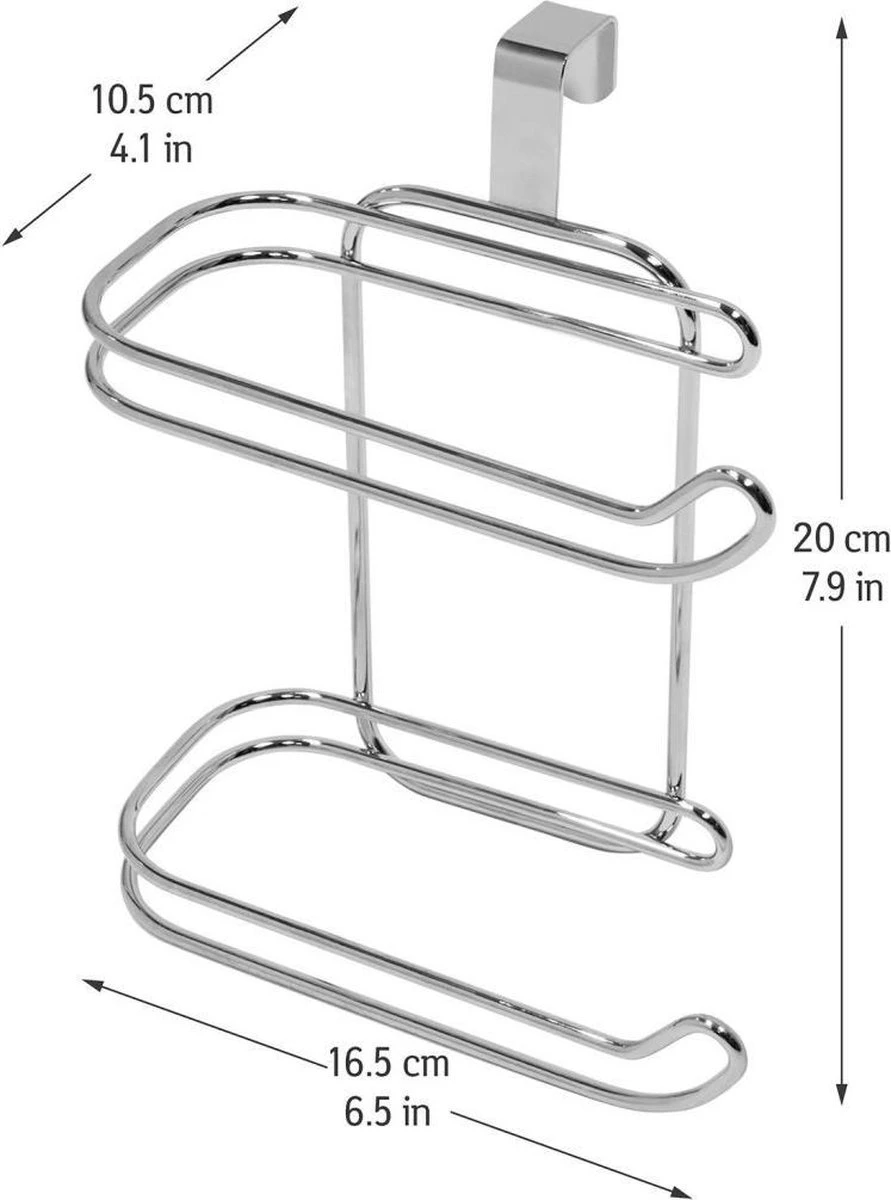 Wonderworker Clever - Hangende RVS Toiletpapier Houder - WC Rolhouder Hangend Verchroomd - Closetrolhouder - Reserverolhouder - WC Rol Houder - Dubbele Closetrolhouder - Zonder Boren & Schroeven - Geschikt Voor Toiletpot/Over De Deur - Verchroomd 4 Wonderworker Clever - Hangende RVS Toiletpapier Houder - WC Rolhouder Hangend Verchroomd - Closetrolhouder - Reserverolhouder - WC Rol Houder - Dubbele Closetrolhouder - Zonder Boren & Schroeven - Geschikt Voor Toiletpot/Over De Deur - Verchroomd - Afbeelding 4