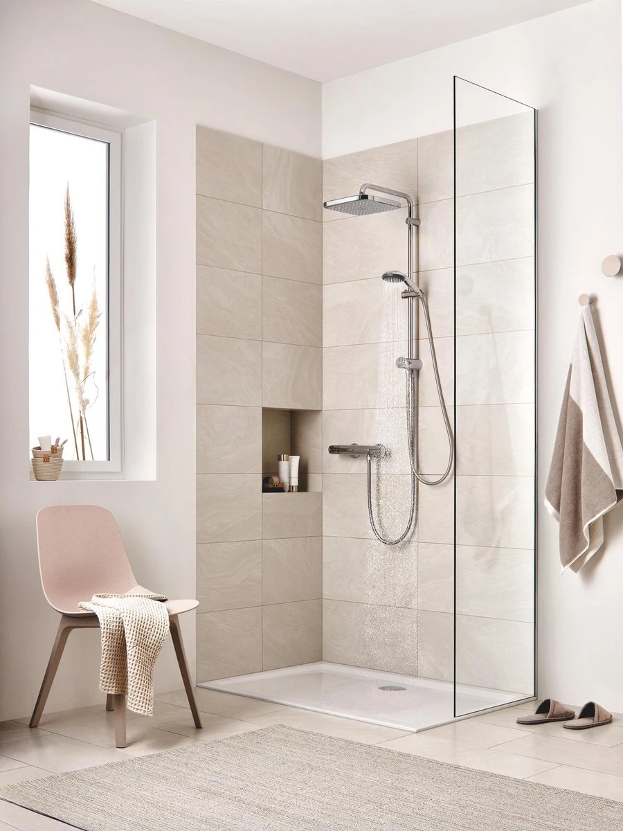 GROHE QuickFix Vitalio Start 250 Regendouche - □ 25 Cm - Vierkant - Zonder Kraan - Chroom 3 GROHE QuickFix Vitalio Start 250 Regendouche - □ 25 Cm - Vierkant - Zonder Kraan - Chroom - Afbeelding 3