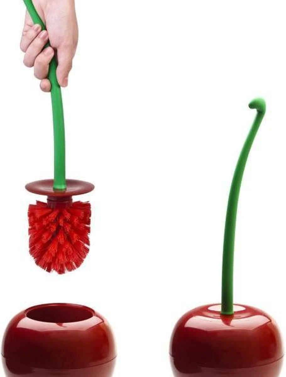 Merkloos WC-borstel Toiletborstel Cherry Kers Met Rode Borstel 3 Merkloos WC-borstel Toiletborstel Cherry Kers Met Rode Borstel - Afbeelding 3