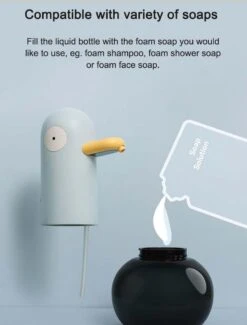 MUID Duck- Automatische Zeepdispenser - Handwas Schuimzeepdispenser Voor Kinderen - Zeeppompje-Oplaadbaar-Foam Technologie- Touchless Infrarood Sensor-Lichtblauw - 400ml - 10.35cm*11.5cm*19.5cm 13 MUID Duck- Automatische Zeepdispenser - Handwas Schuimzeepdispenser Voor Kinderen - Zeeppompje-Oplaadbaar-Foam Technologie- Touchless Infrarood Sensor-Lichtblauw - 400ml - 10.35cm*11.5cm*19.5cm -Merkloos Verkoop 912x1200 2