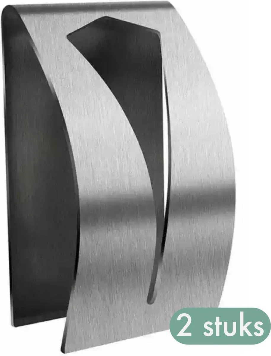 RVS Handdoekhouder 2 Stuks - Zelfklevend - Design Handdoek / Theedoek Klem - Handdoek Klem - Handdoek Haak 1 RVS Handdoekhouder 2 Stuks - Zelfklevend - Design Handdoek / Theedoek Klem - Handdoek Klem - Handdoek Haak