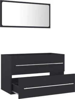 Prolenta Premium - 2-delige Badkamermeubelset Spaanplaat Grijs -Merkloos Verkoop 915x1200 6