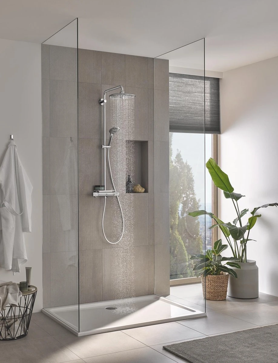 GROHE QuickFix Vitalio Joy 260 Regendouche - CoolTouch - Met Planchet - ø 26 Cm - Chroom 5 GROHE QuickFix Vitalio Joy 260 Regendouche - CoolTouch - Met Planchet - ø 26 Cm - Chroom - Afbeelding 5