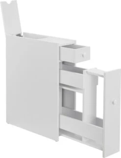 Niskast Badkamerkast Met 2 Lades 58x16x48 Cm Wit -Merkloos Verkoop 920x1200 2