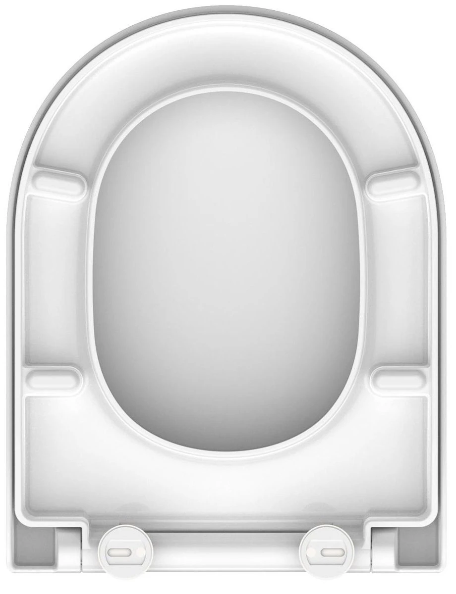 SCHÜTTE WC-Bril 82910 D-SHAPE WHITE - Duroplast - D-vorm - Soft Close - Afklikbaar - RVS-Scharnieren - Gelakt - Wit 4 SCHÜTTE WC-Bril 82910 D-SHAPE WHITE - Duroplast - D-vorm - Soft Close - Afklikbaar - RVS-Scharnieren - Gelakt - Wit - Afbeelding 4