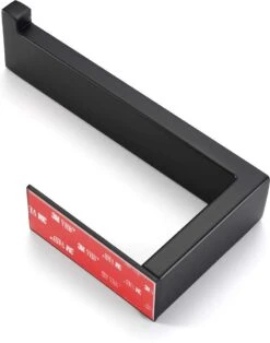 DesignX 3M™ Toiletrolhouder Zonder Boren Zwart Zelfklevend - WC Rolhouder - Matte - Papier - Houder - Incl. 3M Plakstrip -Merkloos Verkoop 944x1200