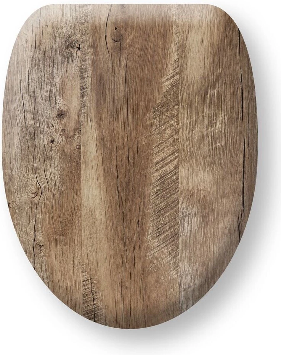 Tiger Hetta - Toiletbril Met Deksel - WC Bril - MDF - Bruin 2 Tiger Hetta - Toiletbril Met Deksel - WC Bril - MDF - Bruin - Afbeelding 2