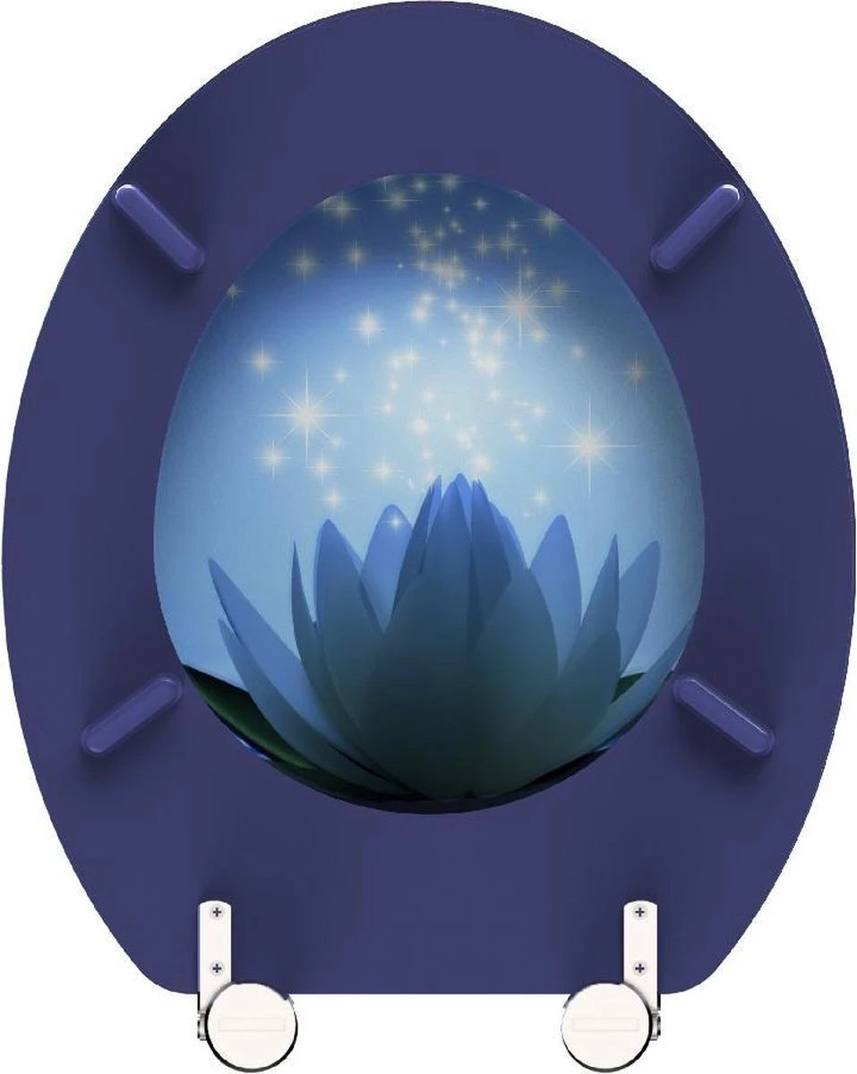 SCHÜTTE WC-Bril 80082 WATER LILY - MDF-Hout - RVS Scharnieren - Decor - 3-zijdige Print 4 SCHÜTTE WC-Bril 80082 WATER LILY - MDF-Hout - RVS Scharnieren - Decor - 3-zijdige Print - Afbeelding 4