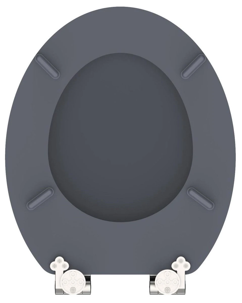 SCHÜTTE WC-Bril 80104 SPIRIT ANTHRAZIT - MDF-Hout - Soft Close - Verchroomde Scharnieren - Gelakt - Gesatineerd Antraciet 5 SCHÜTTE WC-Bril 80104 SPIRIT ANTHRAZIT - MDF-Hout - Soft Close - Verchroomde Scharnieren - Gelakt - Gesatineerd Antraciet - Afbeelding 5