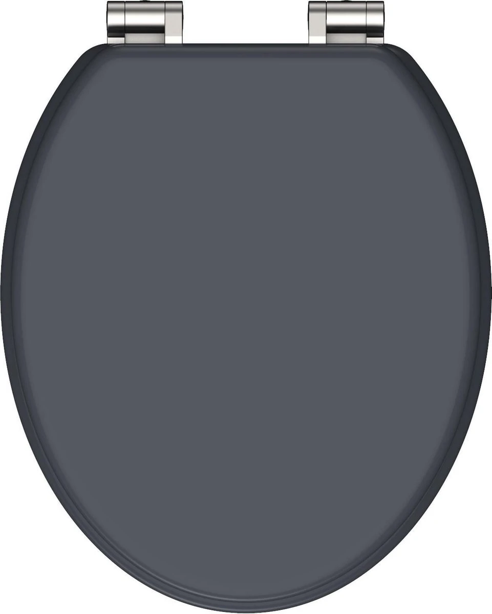 SCHÜTTE WC-Bril 80104 SPIRIT ANTHRAZIT - MDF-Hout - Soft Close - Verchroomde Scharnieren - Gelakt - Gesatineerd Antraciet 1 SCHÜTTE WC-Bril 80104 SPIRIT ANTHRAZIT - MDF-Hout - Soft Close - Verchroomde Scharnieren - Gelakt - Gesatineerd Antraciet