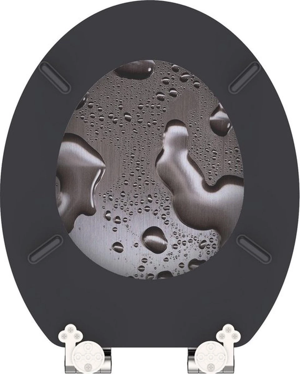 SCHÜTTE WC-Bril 80123 GREY STEEL - MDF-Hout - Soft Close - Verchroomde Scharnieren - Decor - 3-zijdige Print 9 SCHÜTTE WC-Bril 80123 GREY STEEL - MDF-Hout - Soft Close - Verchroomde Scharnieren - Decor - 3-zijdige Print - Afbeelding 9