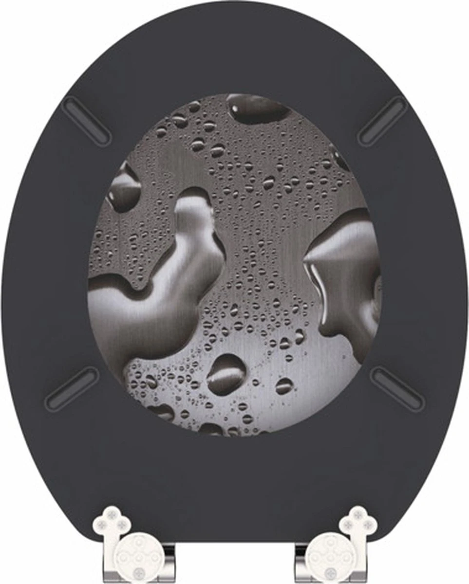 SCHÜTTE WC-Bril 80123 GREY STEEL - MDF-Hout - Soft Close - Verchroomde Scharnieren - Decor - 3-zijdige Print 6 SCHÜTTE WC-Bril 80123 GREY STEEL - MDF-Hout - Soft Close - Verchroomde Scharnieren - Decor - 3-zijdige Print - Afbeelding 6