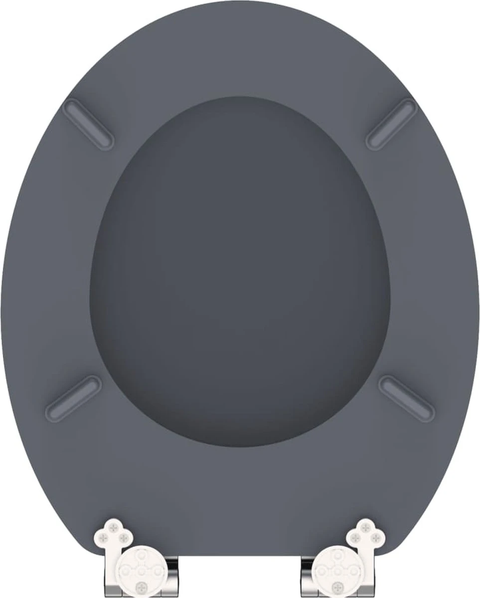 SCHÜTTE WC-Bril 80104 SPIRIT ANTHRAZIT - MDF-Hout - Soft Close - Verchroomde Scharnieren - Gelakt - Gesatineerd Antraciet 13 SCHÜTTE WC-Bril 80104 SPIRIT ANTHRAZIT - MDF-Hout - Soft Close - Verchroomde Scharnieren - Gelakt - Gesatineerd Antraciet - Afbeelding 13