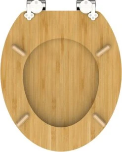 SCHÜTTE WC-Bril 81101 NATURAL BAMBOO - Massief Bamboe - Soft Close - Verchroomde Scharnieren 17 SCHÜTTE WC-Bril 81101 NATURAL BAMBOO - Massief Bamboe - Soft Close - Verchroomde Scharnieren -Merkloos Verkoop 964x1200 3