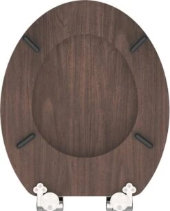 SCHÜTTE WC-Bril 80193 DARK WOOD - MDF-Hout - Soft Close - Verchroomde Scharnieren - Decor - 3-zijdige Print -Merkloos Verkoop 964x1200 5