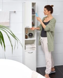 Casaria Badkamerkast - 6 Vakken/ 2 Deuren - Slank En Elegant - Wit -Merkloos Verkoop 976x1200 2