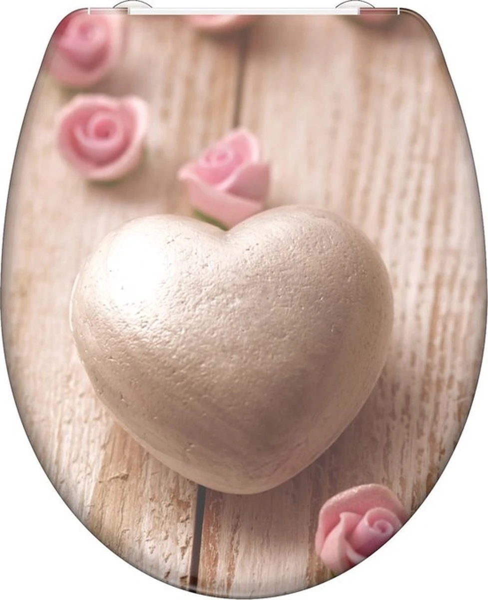 SCHÜTTE WC-Bril 82370 ROMANTIC - Duroplast - Soft Close - Afklikbaar - RVS-Scharnieren - Decor - 3-zijdige Print 1 SCHÜTTE WC-Bril 82370 ROMANTIC - Duroplast - Soft Close - Afklikbaar - RVS-Scharnieren - Decor - 3-zijdige Print