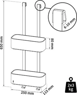 Tiger 2-Store - Ophangbaar Doucherek 25 Cm - Zwart 14 Tiger 2-Store - Ophangbaar Doucherek 25 Cm - Zwart -Merkloos Verkoop 977x1200