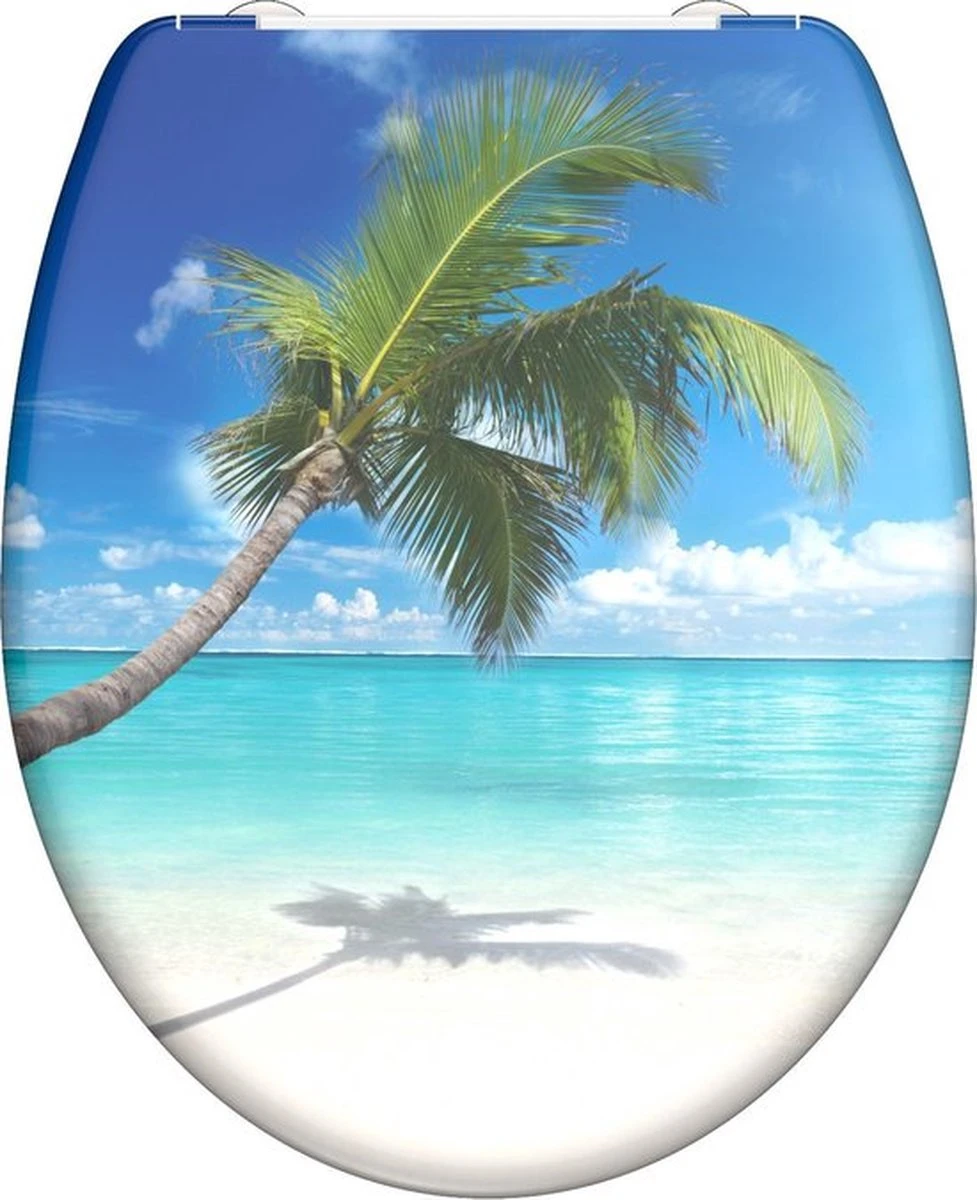 SCHÜTTE WC-Bril 82363 CARRIBEAN - Duroplast - Soft Close - Afklikbaar - RVS-Scharnieren - Decor - 3-zijdige Print 1 SCHÜTTE WC-Bril 82363 CARRIBEAN - Duroplast - Soft Close - Afklikbaar - RVS-Scharnieren - Decor - 3-zijdige Print