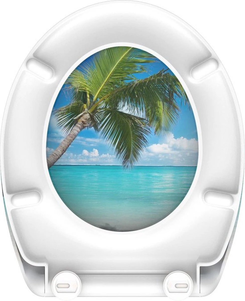 SCHÜTTE WC-Bril 82363 CARRIBEAN - Duroplast - Soft Close - Afklikbaar - RVS-Scharnieren - Decor - 3-zijdige Print 8 SCHÜTTE WC-Bril 82363 CARRIBEAN - Duroplast - Soft Close - Afklikbaar - RVS-Scharnieren - Decor - 3-zijdige Print - Afbeelding 8