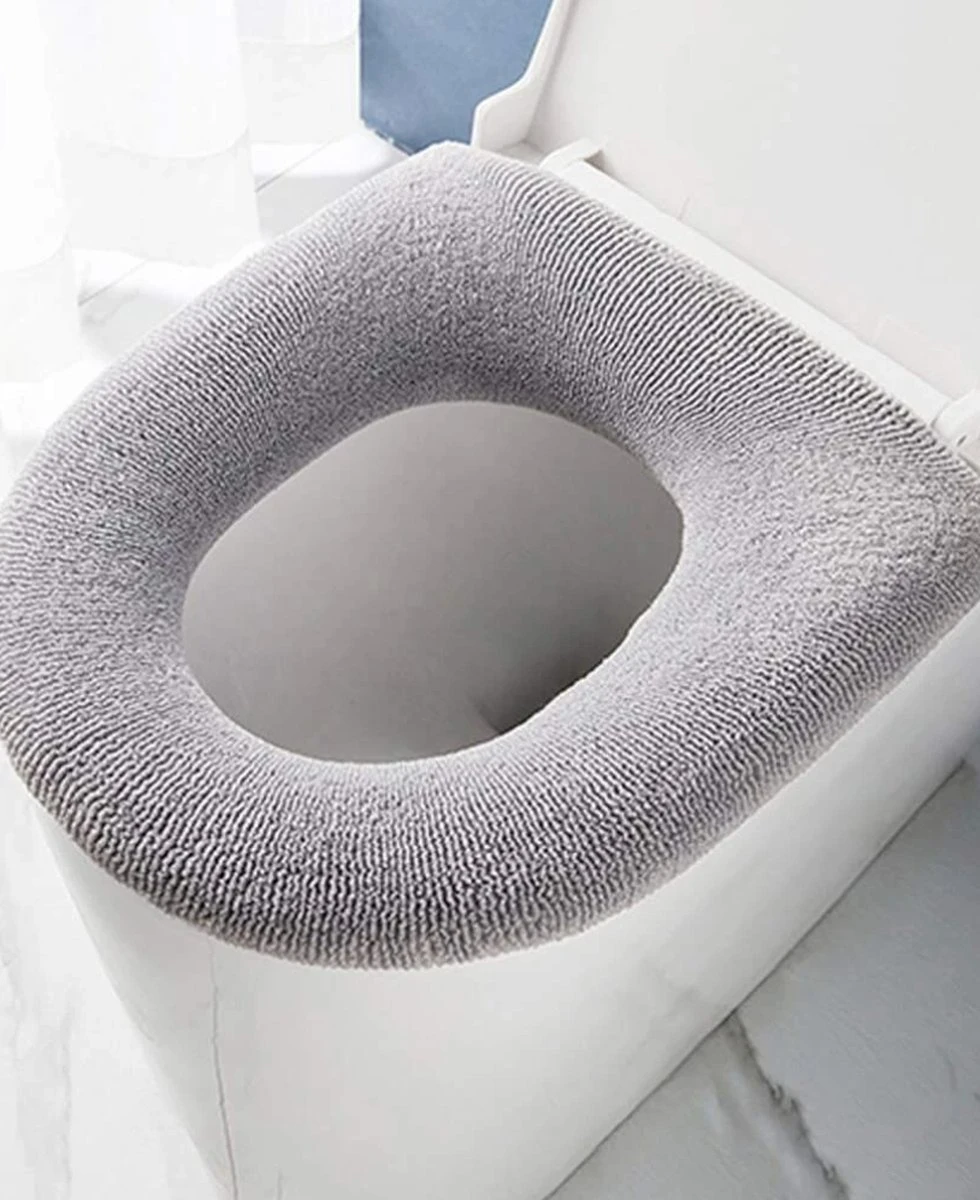 Toiletbril Rond - WC Bril Cover - Toiletbril Hoes - Duurzaam - Herbruikbaar - Grijs - Gratis Verzending 1 Toiletbril Rond - WC Bril Cover - Toiletbril Hoes - Duurzaam - Herbruikbaar - Grijs - Gratis Verzending
