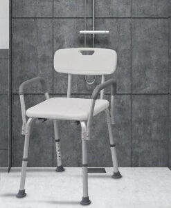 Douchestoel Met Afneembare Rugleuning En Armleuningen - Lichtgewicht En In Hoogte Verstelbaar - Douchekruk 10 Douchestoel Met Afneembare Rugleuning En Armleuningen - Lichtgewicht En In Hoogte Verstelbaar - Douchekruk -Merkloos Verkoop 985x1200 2