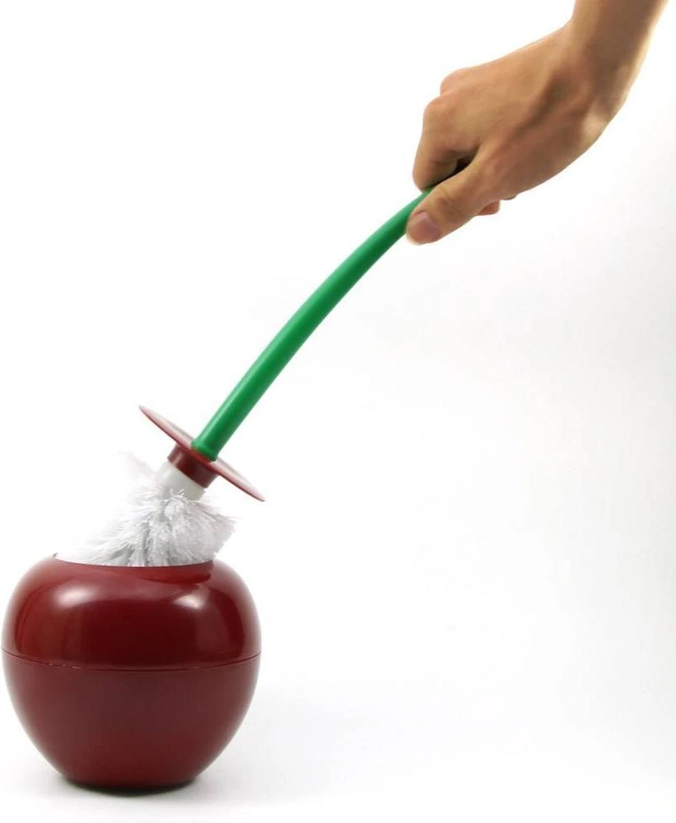 Merkloos WC-borstel Toiletborstel Cherry Kers Met Rode Borstel 4 Merkloos WC-borstel Toiletborstel Cherry Kers Met Rode Borstel - Afbeelding 4