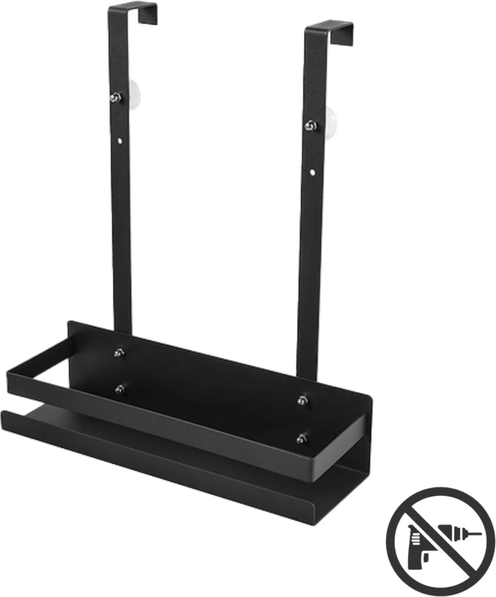 Doucherek Hangend - Ophangbaar Doucherek - Mat Zwart - Badkamerrek - Zonder Boren - Doucherek Aan Douchewand - Doucherekje 1 Doucherek Hangend - Ophangbaar Doucherek - Mat Zwart - Badkamerrek - Zonder Boren - Doucherek Aan Douchewand - Doucherekje