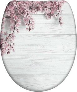 SCHÜTTE WC-Bril 82197 FLOWERS & WOOD - Duroplast - Soft Close - Verchroomde Scharnieren - Decor - 1-zijdige Print -Merkloos Verkoop 998x1200 7